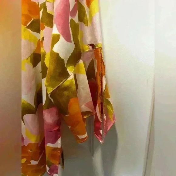 GiGio Floral Dolman sleeve button down top Blouse Size Large - Picture 4 of 9